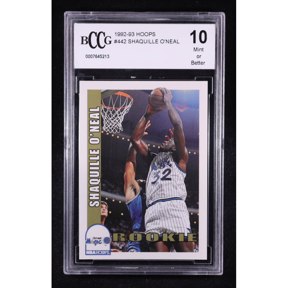 Shaquille O'Neal 1992-93 Hoops #442 RC (BCCG 10) at PristineAuction.com
