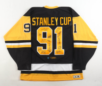 1991 Pittsburgh Penguins LE Stanley Cup Champions Adidas Authentic Jersey Team-Signed by (14) with Mario Lemieux, Jaromir Jagr, Ron Francis, Tom Barrasso (AJ's Sports World) at PristineAuction.com