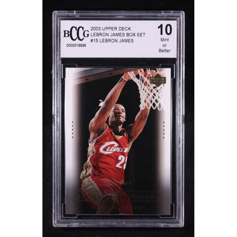 Lebron James 2003 Upper Deck Lebron James Box Set #15 RC (BCCG 10) at PristineAuction.com
