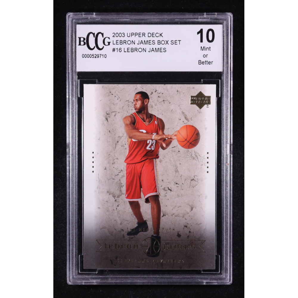 LeBron James 2003 Upper Deck Lebron James Box Set #16 RC (BCCG 10) at PristineAuction.com