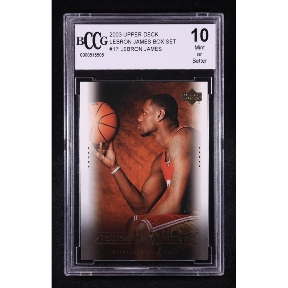 LeBron James 2003 Upper Deck Lebron James Box Set #17 RC (BCCG 10) at PristineAuction.com