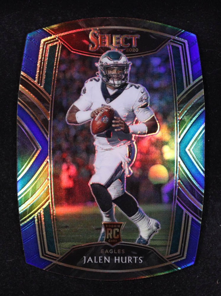 Jalen Hurts 2020 Select Prizm Blue Die Cut #250 RC