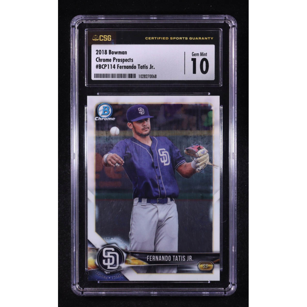 Fernando Tatis Jr. 2018 Bowman Chrome Prospects #BCP114 RC (CGC 10) at PristineAuction.com