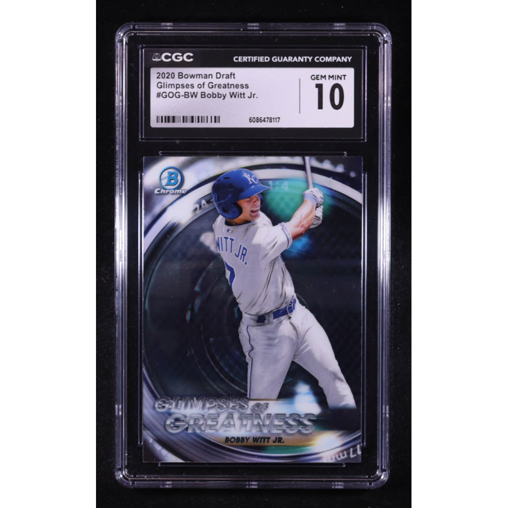 Bobby Witt Jr. 2020 Bowman Draft Glimpses of Greatness #GOGBW RC (CGC 10) at PristineAuction.com