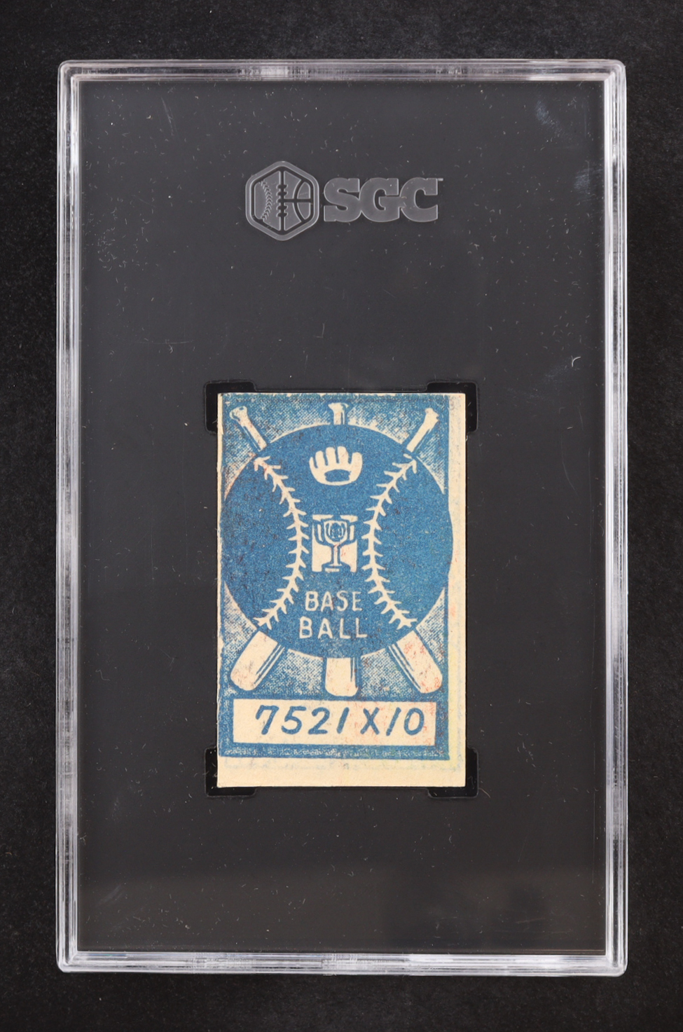 Michinori Tsubouchi 1948 Menko JCM 2 Blue Baseball Back #NNO (SGC) at PristineAuction.com Michinori Tsubouchi 1948 Menko JCM 2 Blue Baseball Back #NNO (SGC) at PristineAuction.com