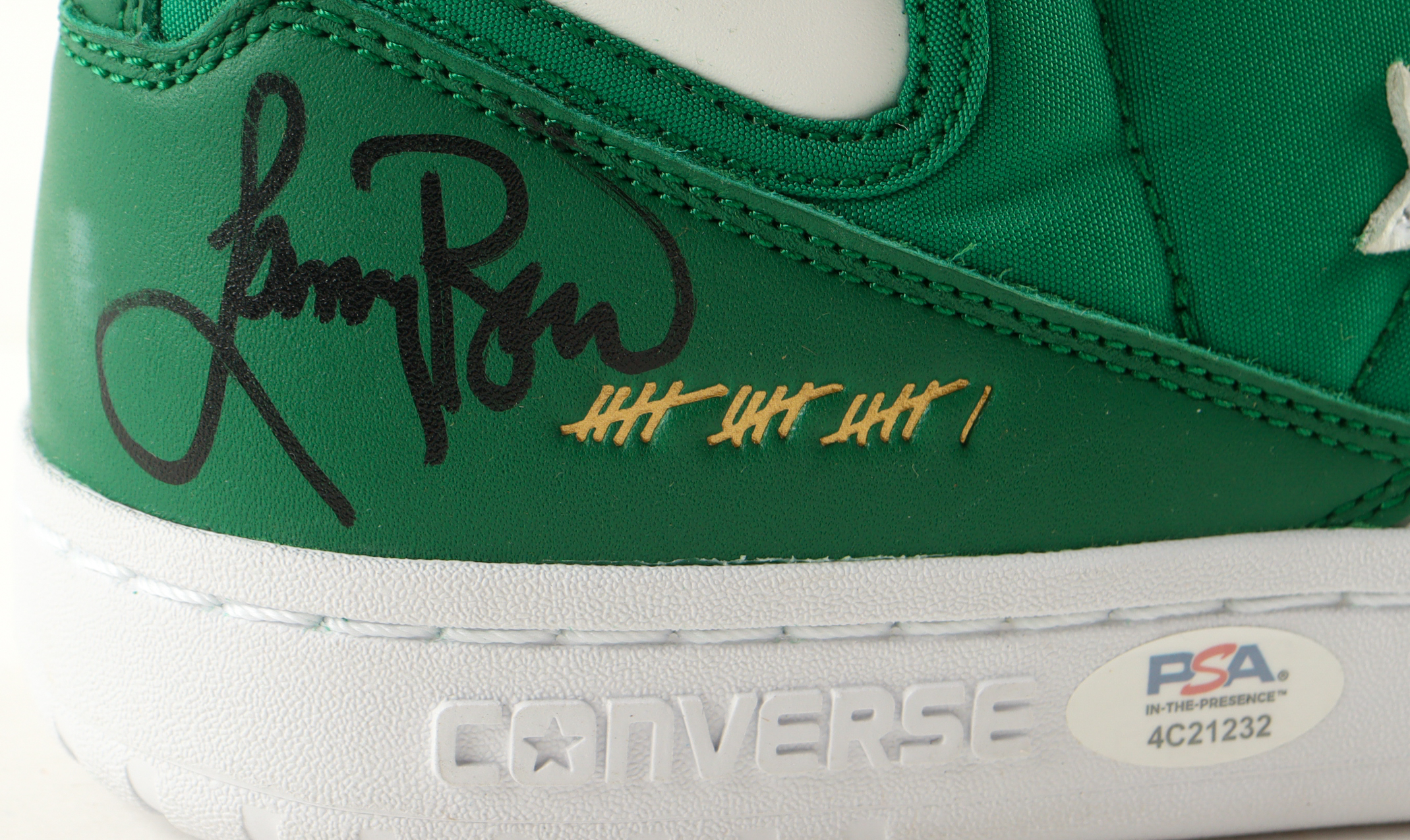 Larry Bird Signed Converse Retired Special Edition 1984 Celtics Championship Basketball Shoe in Wood & Glass Display Case (PSA) at PristineAuction.com Larry Bird Signed Converse Retired Special Edition 1984 Celtics Championship Basketball Shoe in Wood & Glass Display Case (PSA) at PristineAuction.com