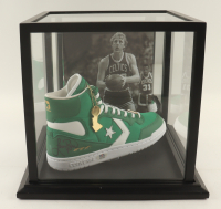 Larry Bird Signed Converse Retired Special Edition 1984 Celtics Championship Basketball Shoe in Wood & Glass Display Case (PSA) at PristineAuction.com