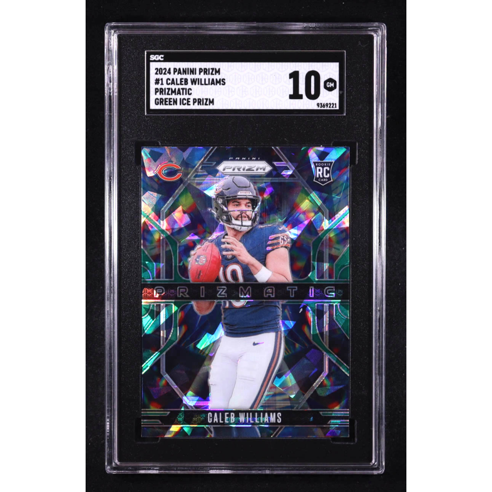 Caleb Williams 2024 Panini Prizm Prizmatic Green Ice #1 RC (SGC 10) at PristineAuction.com