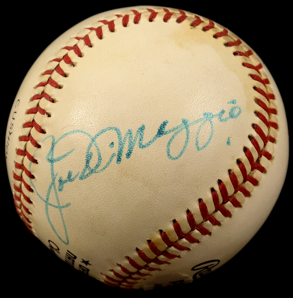 Willie Mays & Joe DiMaggio Signed ONL Baseball with Display Case (PSA Auto 8) at PristineAuction.com Willie Mays & Joe DiMaggio Signed ONL Baseball with Display Case (PSA Auto 8) at PristineAuction.com