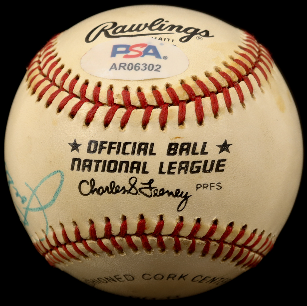 Willie Mays & Joe DiMaggio Signed ONL Baseball with Display Case (PSA Auto 8) at PristineAuction.com Willie Mays & Joe DiMaggio Signed ONL Baseball with Display Case (PSA Auto 8) at PristineAuction.com