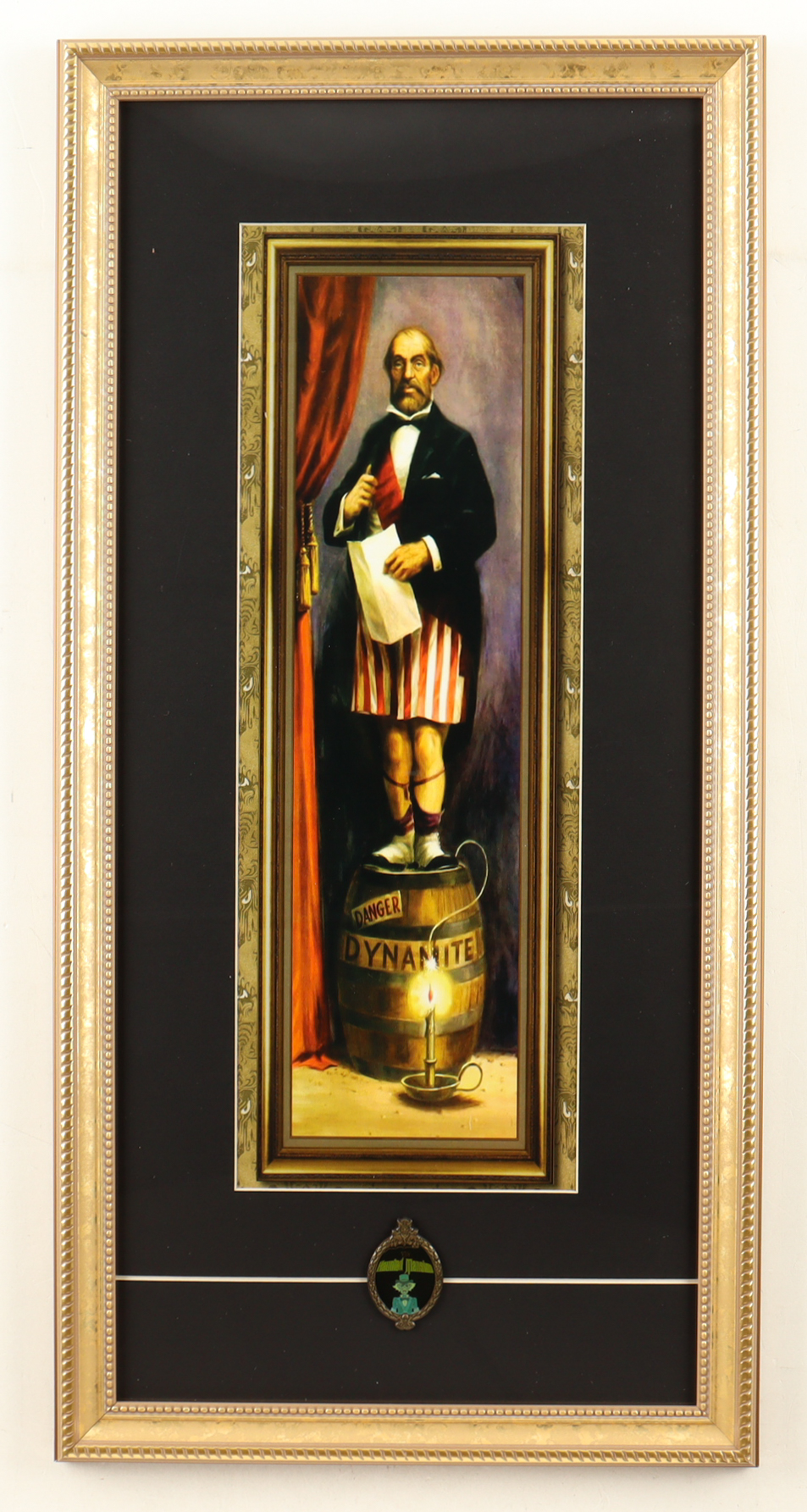 Disneyland "Haunted Mansion" Stretch Room Custom Framed Print Display With Haunted Mansion Logo Pin at PristineAuction.com Disneyland "Haunted Mansion" Stretch Room Custom Framed Print Display With Haunted Mansion Logo Pin at PristineAuction.com
