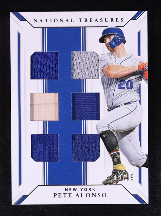 Pete Alonso 2019 Panini National Treasures Game Gear Sixes #7 #19/99 at PristineAuction.com Pete Alonso 2019 Panini National Treasures Game Gear Sixes #7 #19/99 at PristineAuction.com