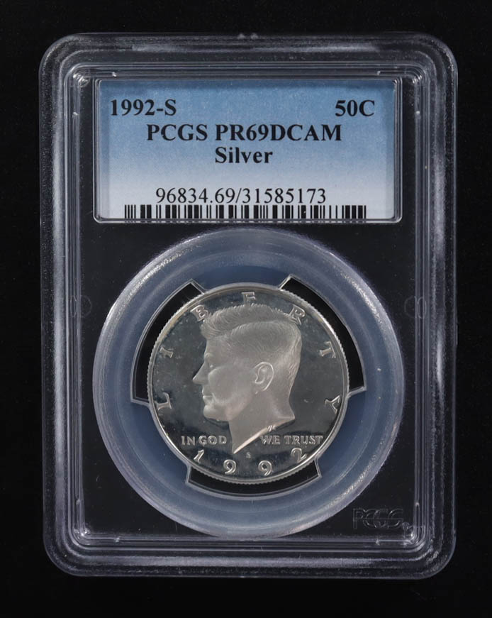 1992-S Kennedy Half Dollar Silver (PCGS PR69DCAM) at PristineAuction.com 1992-S Kennedy Half Dollar Silver (PCGS PR69DCAM) at PristineAuction.com