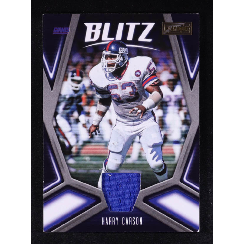 Harry Carson 2019 Panini Playbook BLITZ Memorabilia #7 at PristineAuction.com
