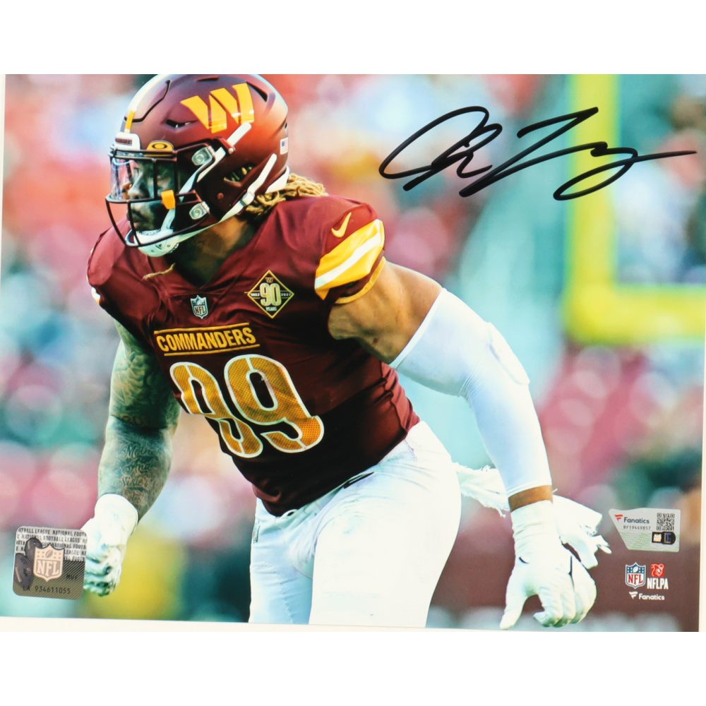 Chase Young Signed Commanders 8x10 Photo (Fanatics) at PristineAuction.com