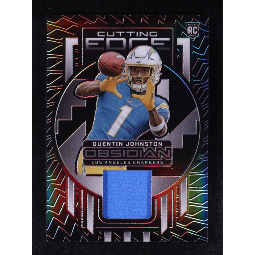 Quentin Johnston 2023 Panini Obsidian Cutting Edge Memorabilia #16 #001/199 RC at PristineAuction.com