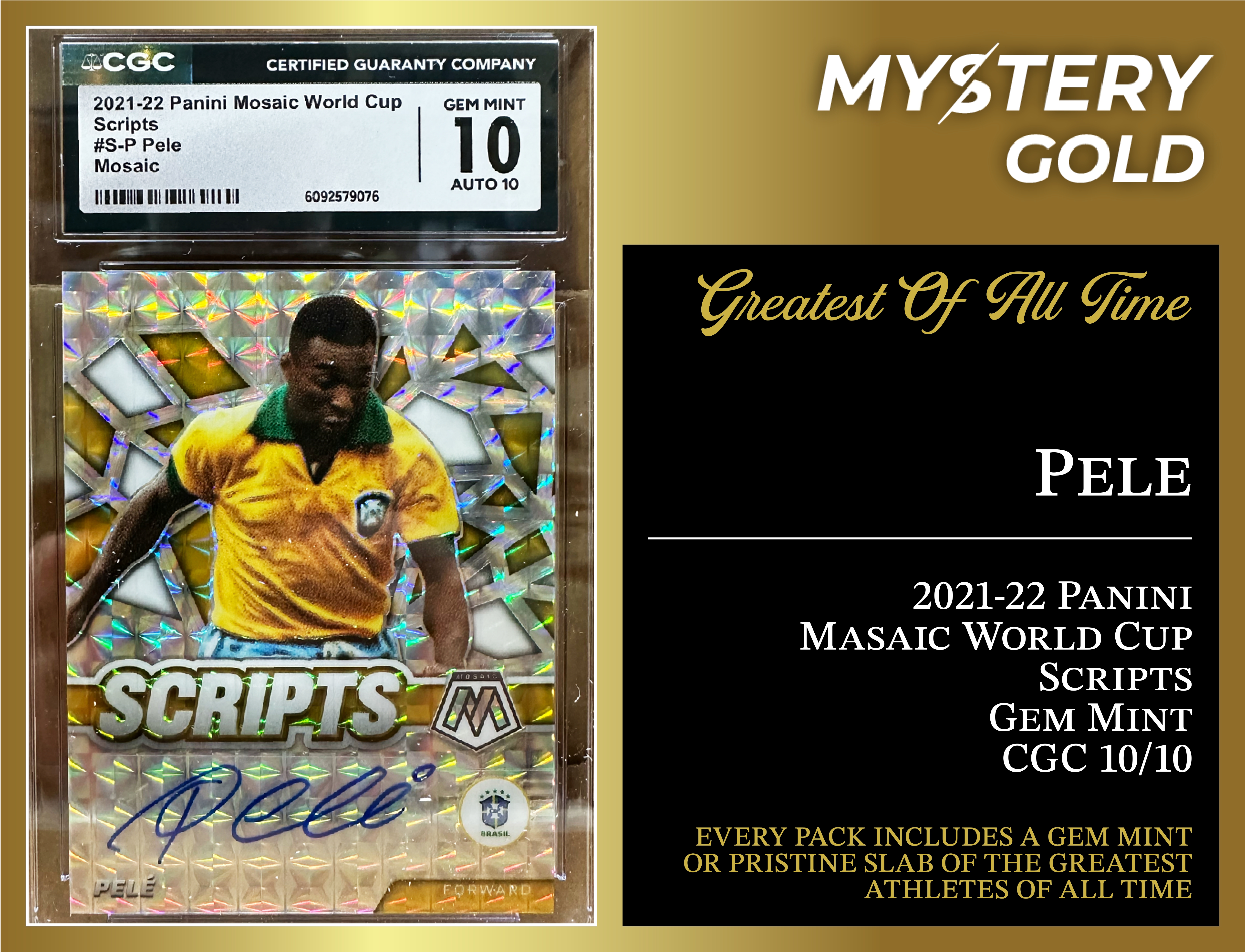 MYSTERY GOLD PRESENTS - GOAT GEM MINT EDITION SERIES 2 MYSTERY PACK - CONTAINS 1 PSA/BGS/CGC/SGC GEM MINT OR PRISTINE OF THE GREATEST ATHLETES OF ALL TIME! at PristineAuction.com MYSTERY GOLD PRESENTS - GOAT GEM MINT EDITION SERIES 2 MYSTERY PACK - CONTAINS 1 PSA/BGS/CGC/SGC GEM MINT OR PRISTINE OF THE GREATEST ATHLETES OF ALL TIME! at PristineAuction.com