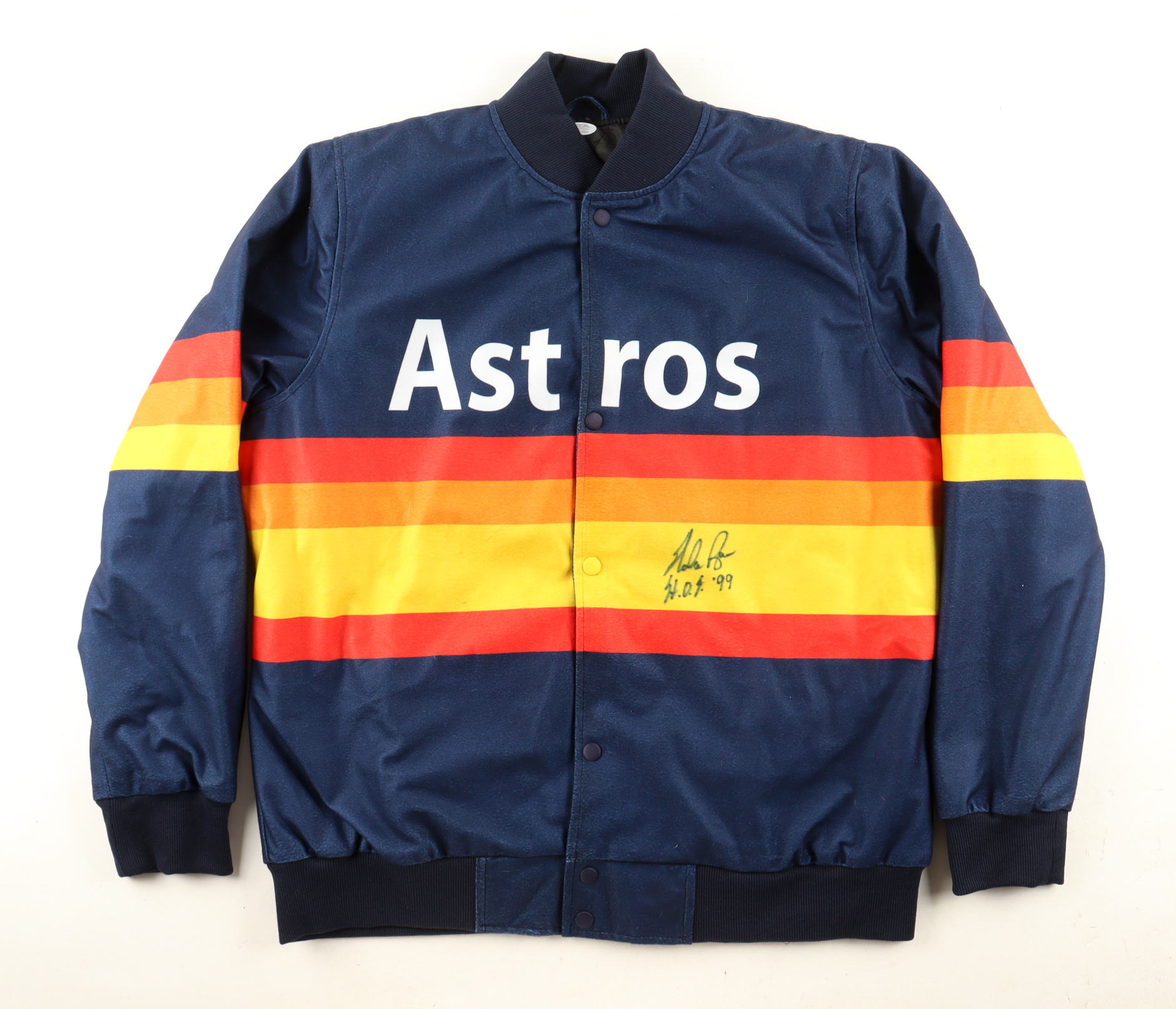 Nolan Ryan Signed Astros Warm Up Top Inscribed "HOF 99" (PSA) at PristineAuction.com Nolan Ryan Signed Astros Warm Up Top Inscribed "HOF 99" (PSA) at PristineAuction.com