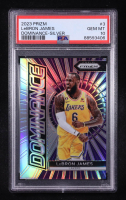 LeBron James 2023-24 Panini Prizm Dominance Prizms Silver #3 (PSA 10) at PristineAuction.com