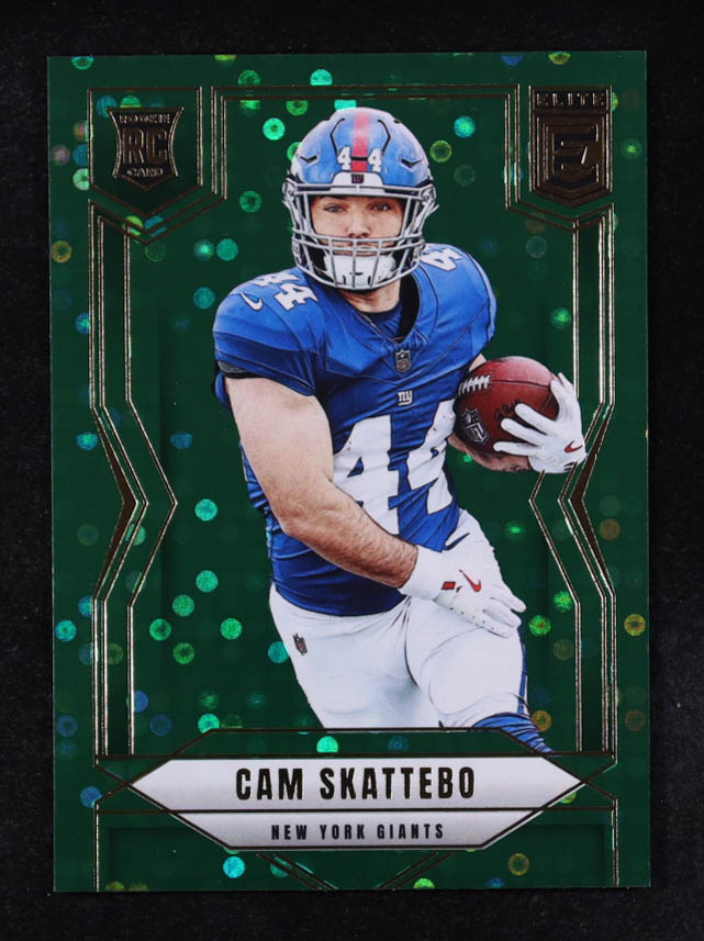 Cam Skattebo 2025 Elite Green Disco #153 RC at PristineAuction.com Cam Skattebo 2025 Elite Green Disco #153 RC at PristineAuction.com