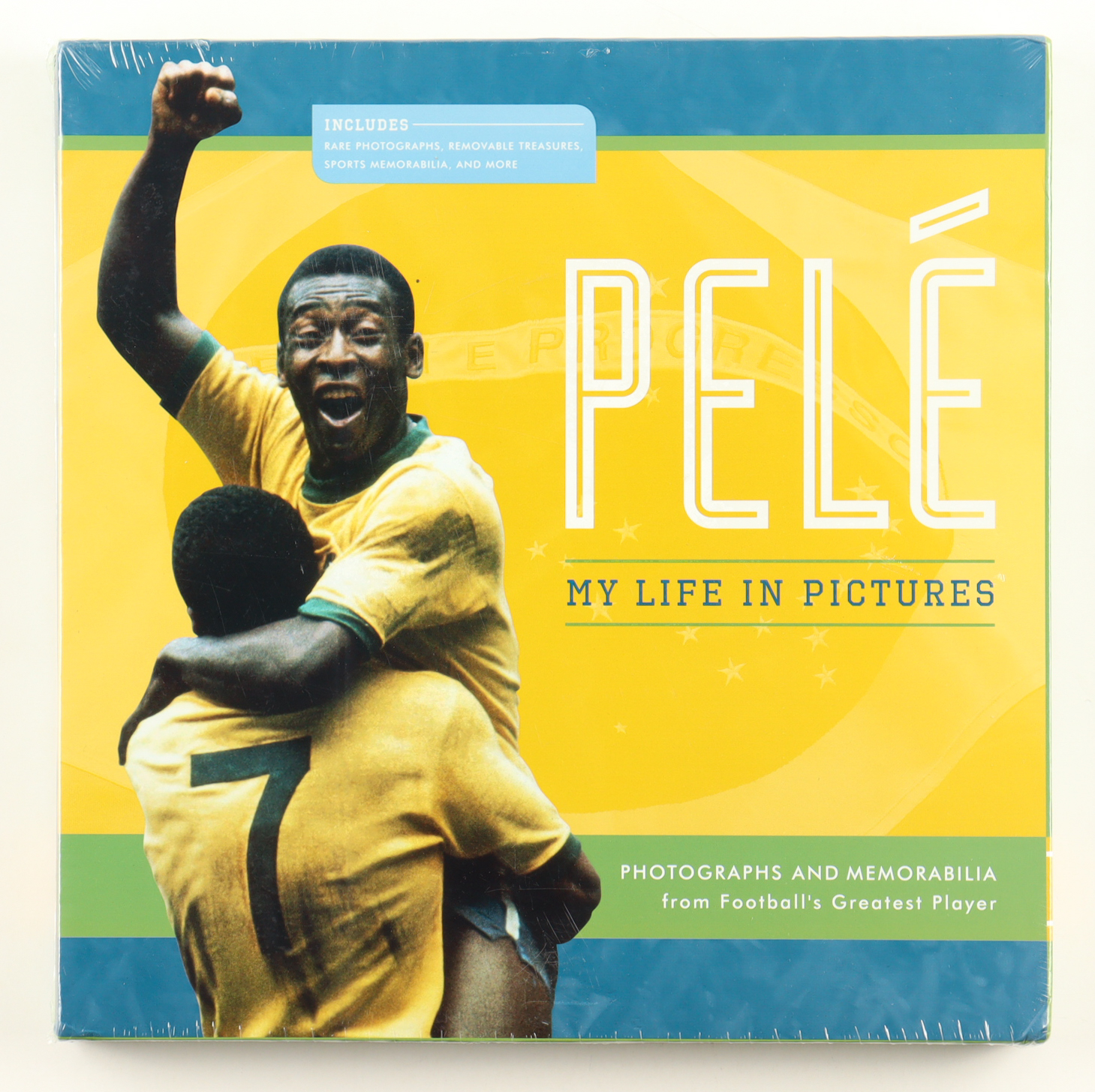 Pele Factory Sealed Book & Sports Memorabilia Set at PristineAuction.com Pele Factory Sealed Book & Sports Memorabilia Set at PristineAuction.com