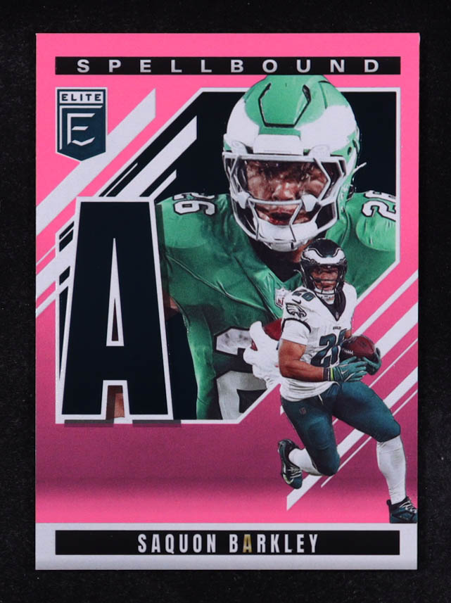 Saquon Barkley 2025 Elite Spellbound Pink #2 at PristineAuction.com Saquon Barkley 2025 Elite Spellbound Pink #2 at PristineAuction.com