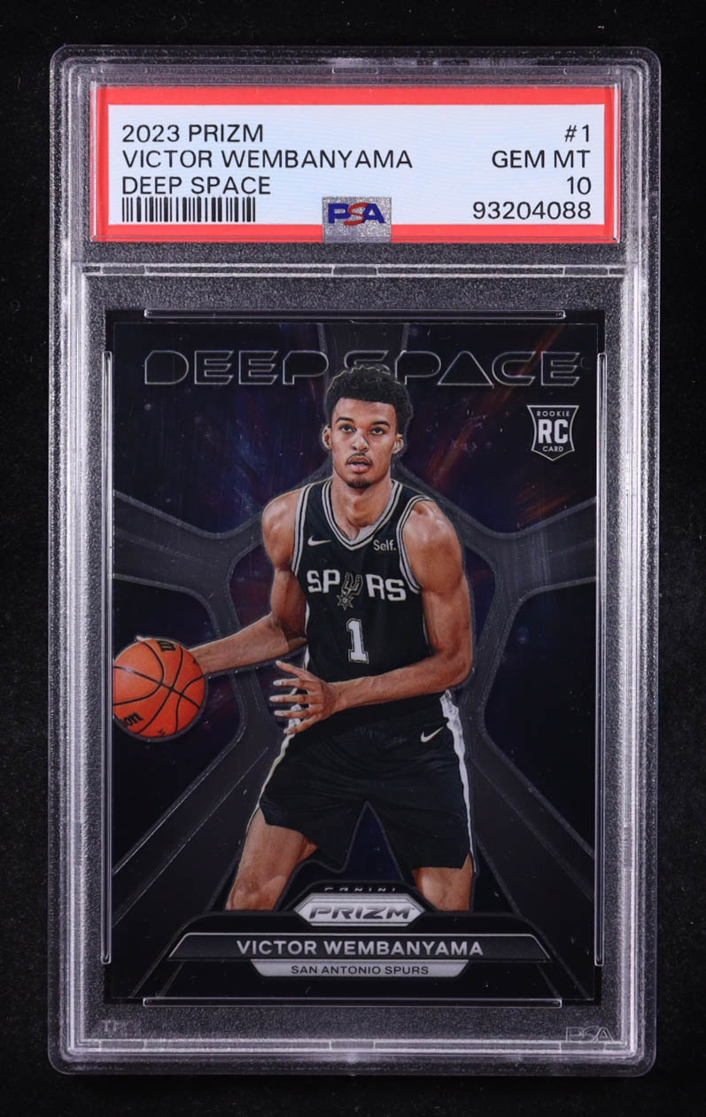 Victor Wembanyama 2023-24 Panini Prizm Deep Space #1 RC (PSA 10) at PristineAuction.com Victor Wembanyama 2023-24 Panini Prizm Deep Space #1 RC (PSA 10) at PristineAuction.com