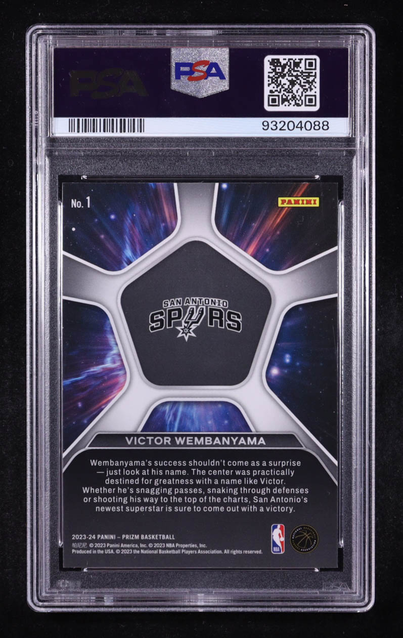 Victor Wembanyama 2023-24 Panini Prizm Deep Space #1 RC (PSA 10) at PristineAuction.com Victor Wembanyama 2023-24 Panini Prizm Deep Space #1 RC (PSA 10) at PristineAuction.com
