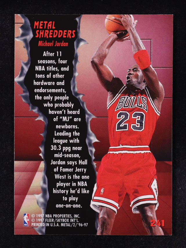 Michael Jordan 1996-97 Metal #241 MS at PristineAuction.com Michael Jordan 1996-97 Metal #241 MS at PristineAuction.com