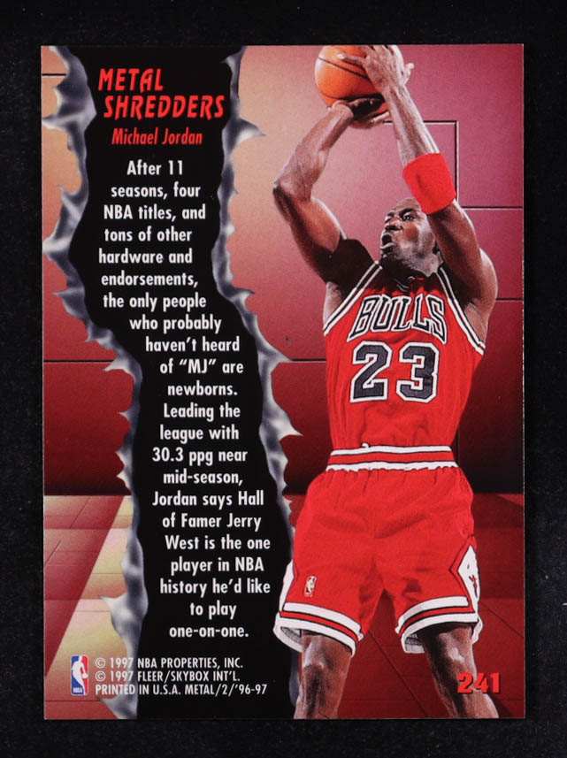 Michael Jordan 1996-97 Metal #241 MS at PristineAuction.com Michael Jordan 1996-97 Metal #241 MS at PristineAuction.com