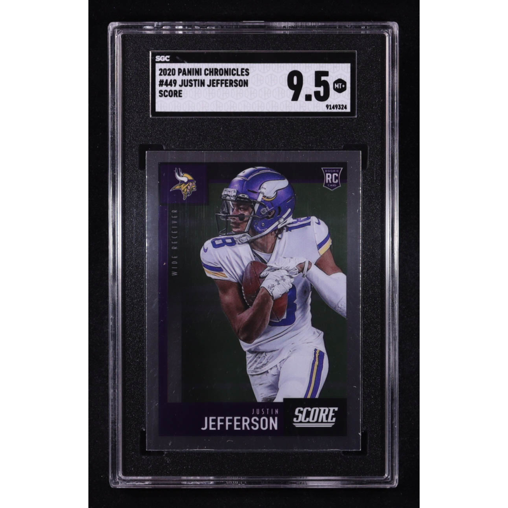 Justin Jefferson 2020 Panini Chronicles / Score #449 RC (SGC 9.5) at PristineAuction.com