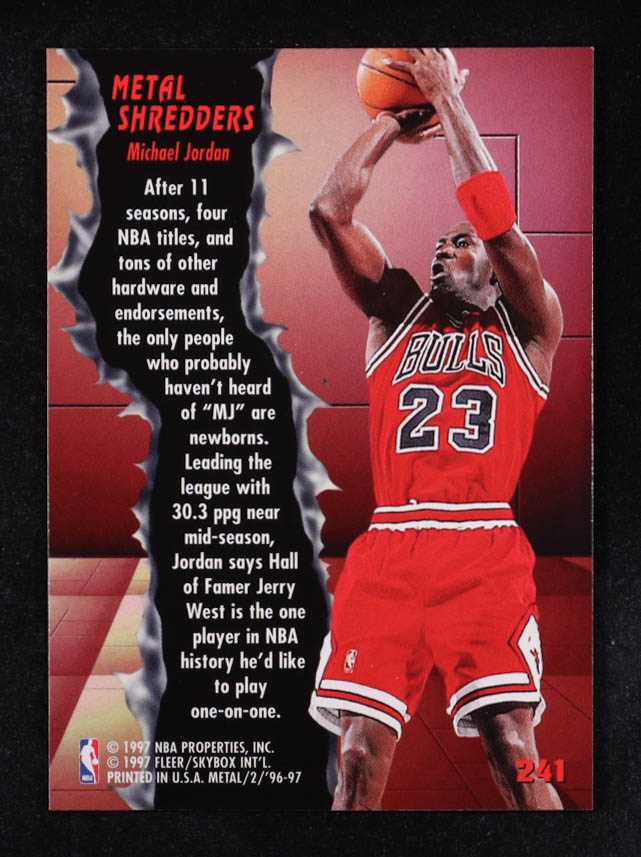 Michael Jordan 1996-97 Metal #241 MS at PristineAuction.com Michael Jordan 1996-97 Metal #241 MS at PristineAuction.com