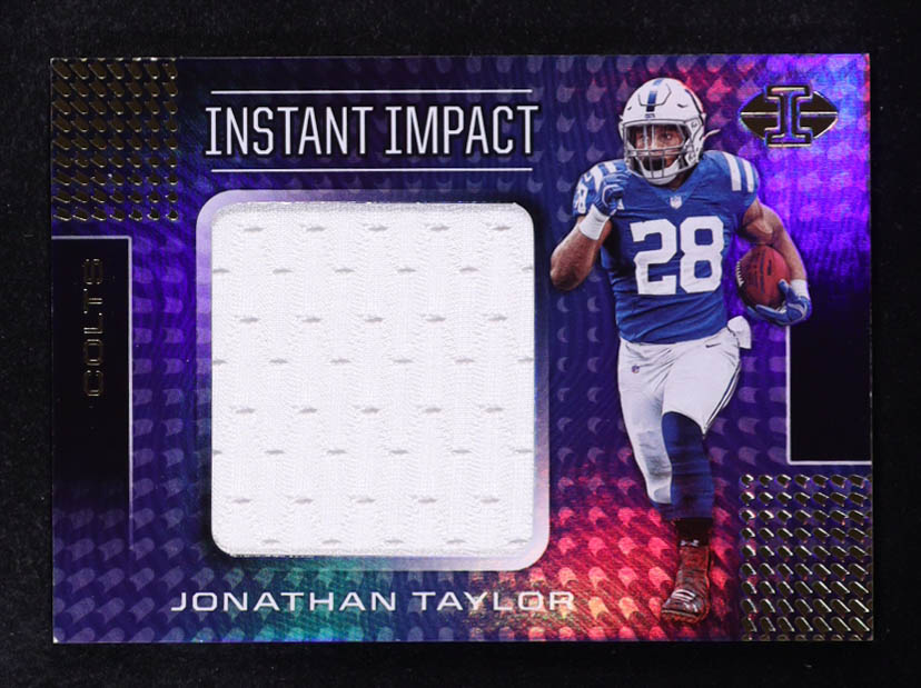 Jonathan Taylor 2020 Panini Illusions Instant Impact Jerseys #10 RC at PristineAuction.com Jonathan Taylor 2020 Panini Illusions Instant Impact Jerseys #10 RC at PristineAuction.com
