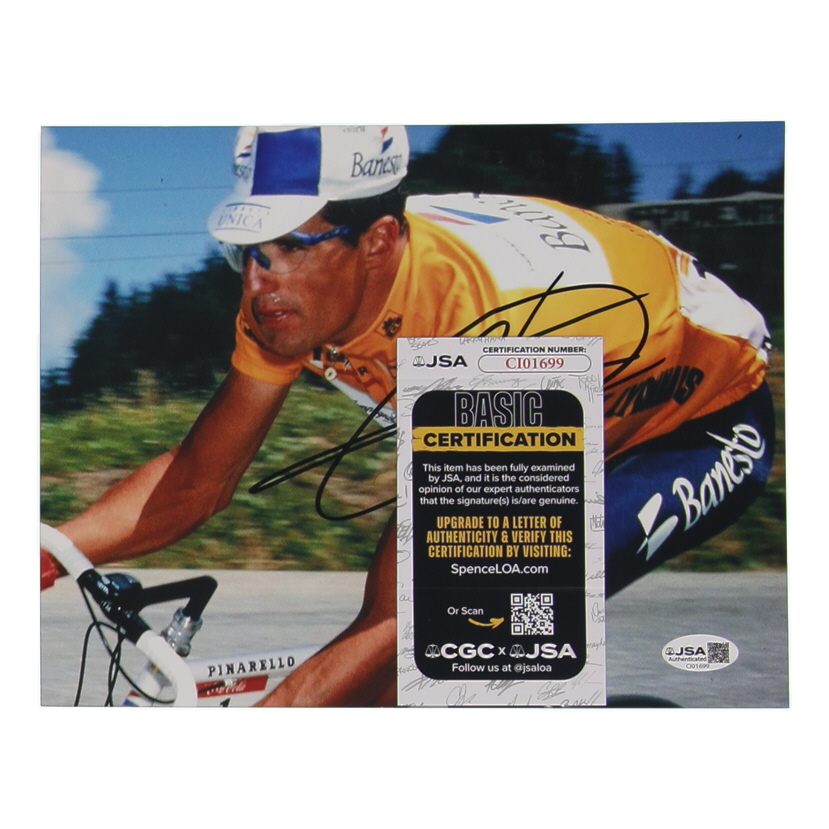 Miguel Induráin Signed 8x10 Photo (JSA) at PristineAuction.com Miguel Induráin Signed 8x10 Photo (JSA) at PristineAuction.com