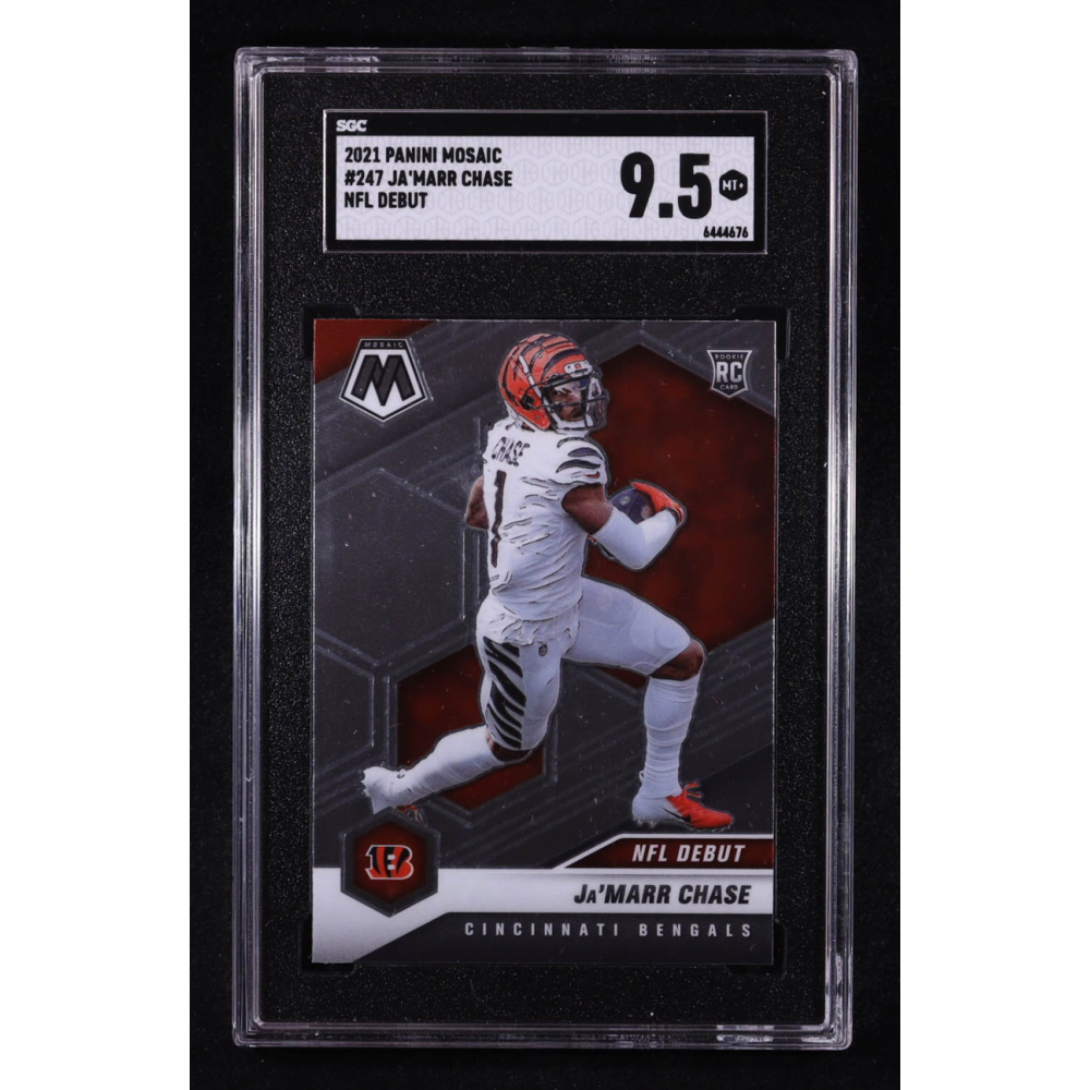 Ja'Marr Chase 2021 Panini Mosaic DEB #247 RC (SGC 9.5) at PristineAuction.com