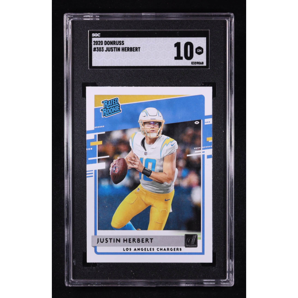 Justin Herbert 2020 Donruss #303 RR RC (SGC 10) at PristineAuction.com