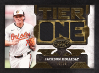 Jackson Holliday 2025 Topps Tier One Relics Die Cut #T1RDJH #49/99 at PristineAuction.com