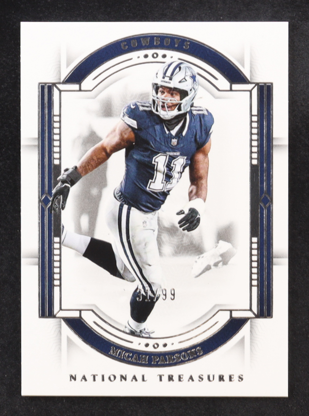 Micah Parsons 2023 Panini National Treasures #28 #31/99 at PristineAuction.com Micah Parsons 2023 Panini National Treasures #28 #31/99 at PristineAuction.com