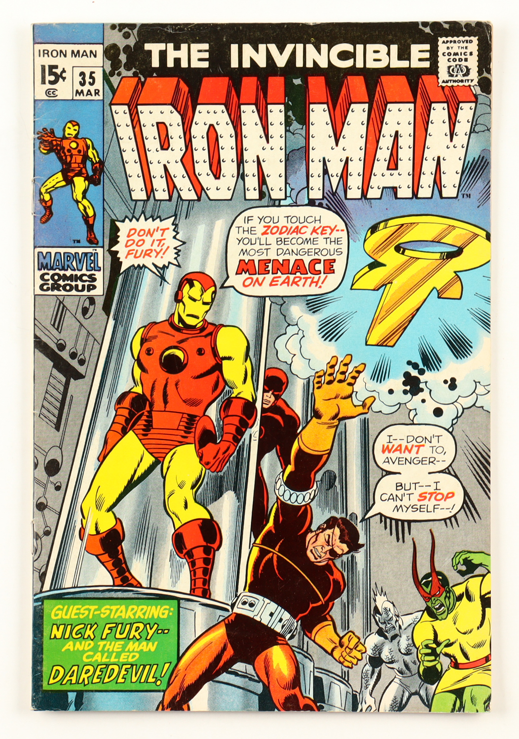 1971 "The Invincible Iron Man" Issue #35 Marvel Comic Book at PristineAuction.com 1971 "The Invincible Iron Man" Issue #35 Marvel Comic Book at PristineAuction.com
