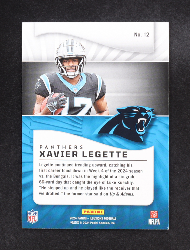 Xavier Legette 2024 Panini Illusions #12 RC at PristineAuction.com Xavier Legette 2024 Panini Illusions #12 RC at PristineAuction.com