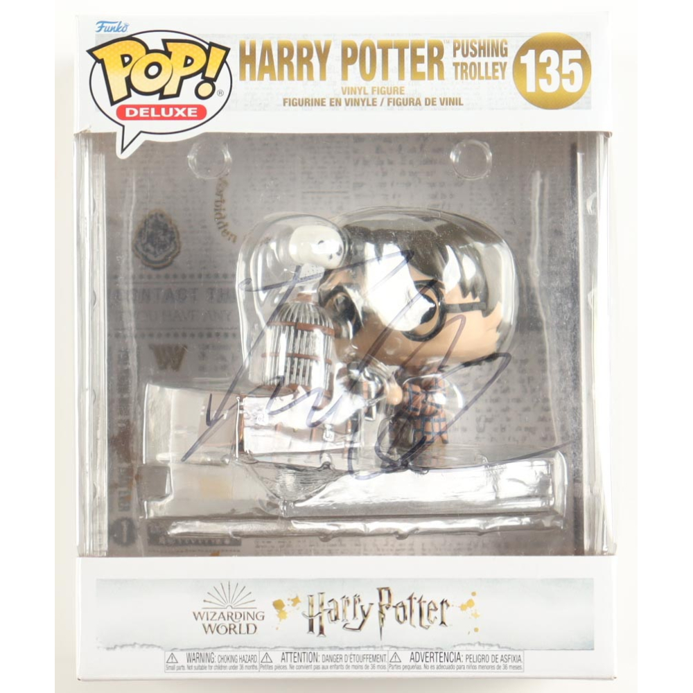 Daniel Radcliffe Signed "Harry Potter" #135 Harry Potter Pushing Trolley Funko Pop! Deluxe Vinyl Figure (AutographCOA) at PristineAuction.com