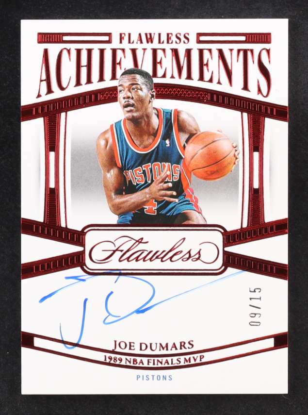 Joe Dumars 2023-24 Panini Flawless Flawless Achievements Signatures Ruby #16 #09/15 at PristineAuction.com Joe Dumars 2023-24 Panini Flawless Flawless Achievements Signatures Ruby #16 #09/15 at PristineAuction.com