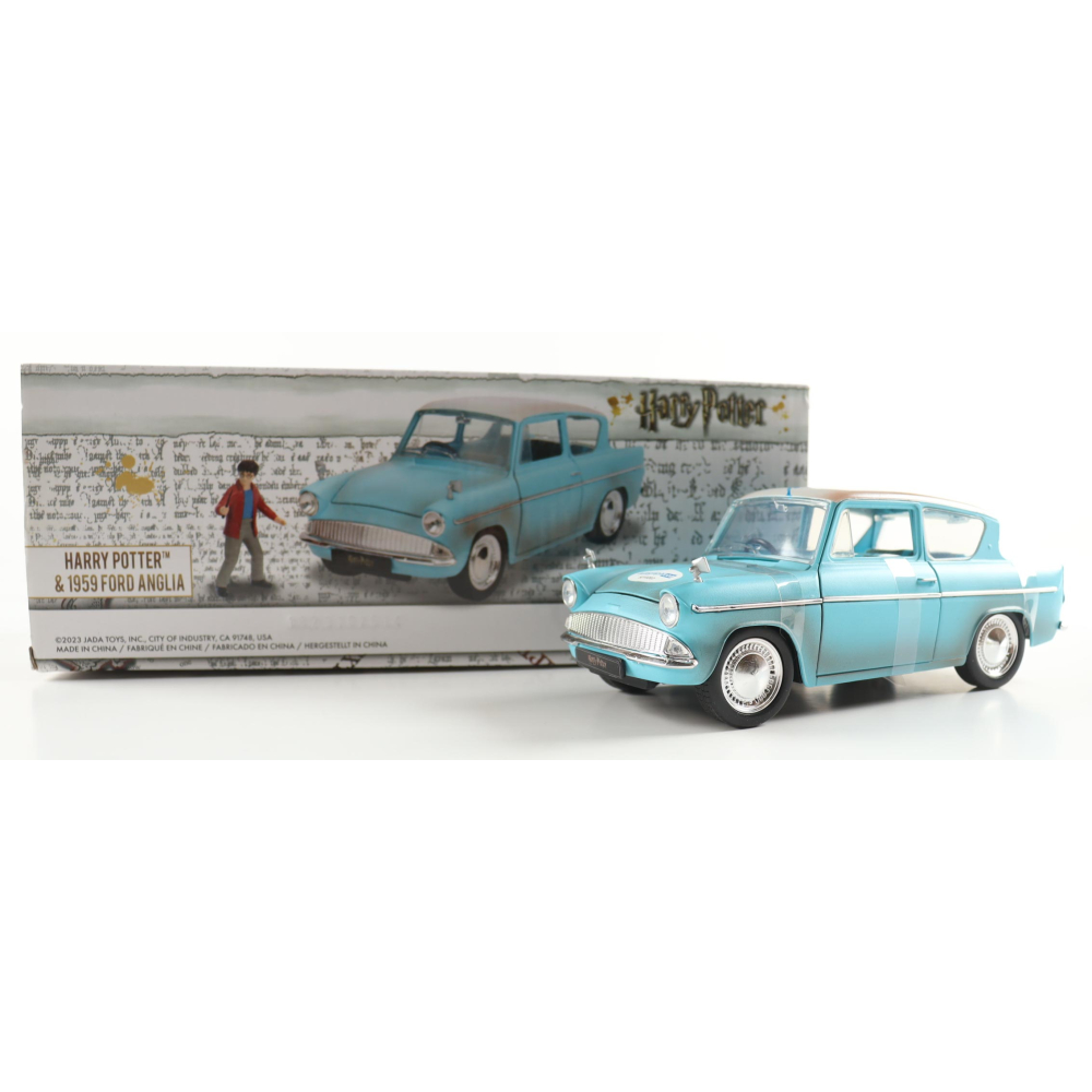 Jada Harry Potter Auto Ford Anglia 1959 1:24 avec figurine de Harry Potter - Voitures miniatures