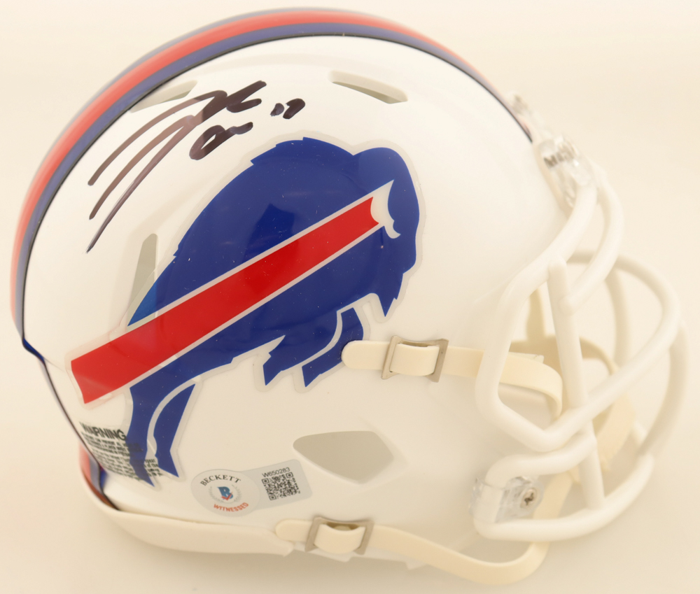 Josh Allen Signed Bills Speed Mini Helmet (Beckett) at PristineAuction.com Josh Allen Signed Bills Speed Mini Helmet (Beckett) at PristineAuction.com