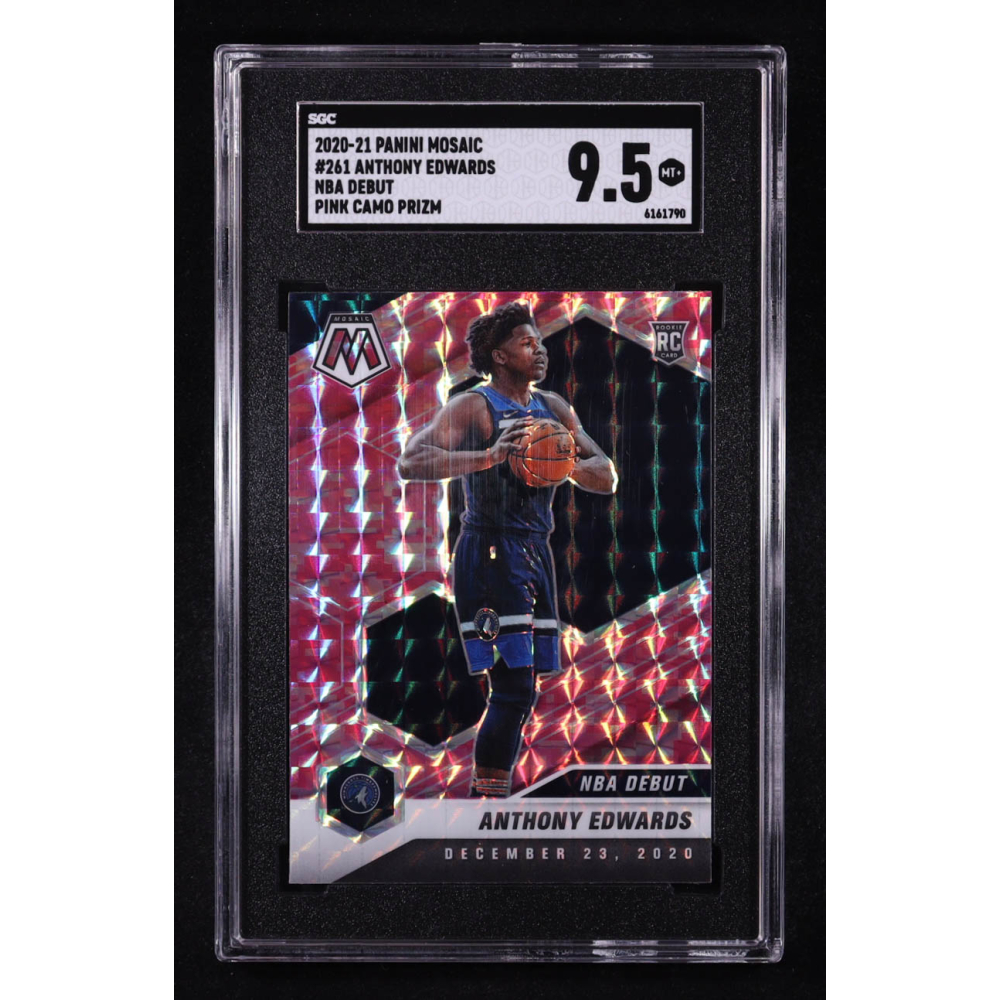 Anthony Edwards 2020-21 Panini Mosaic Mosaic Camo Pink #261 RC (SGC 9.5) at PristineAuction.com