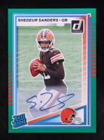 Shedeur Sanders 2025 Donruss Rated Rookies Autographs Green #306 RC at PristineAuction.com