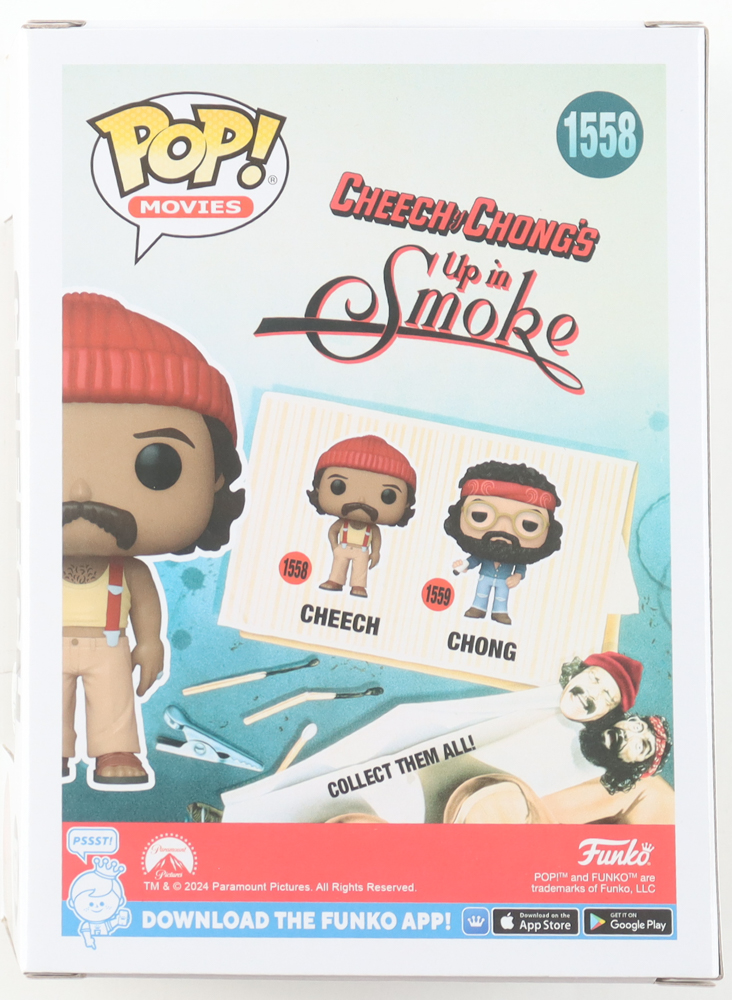 Cheech Marin Signed "Cheech & Chong's Up In Smoke" #1558 Cheech Funko Pop! Vinyl Figure (JSA) at PristineAuction.com Cheech Marin Signed "Cheech & Chong's Up In Smoke" #1558 Cheech Funko Pop! Vinyl Figure (JSA) at PristineAuction.com