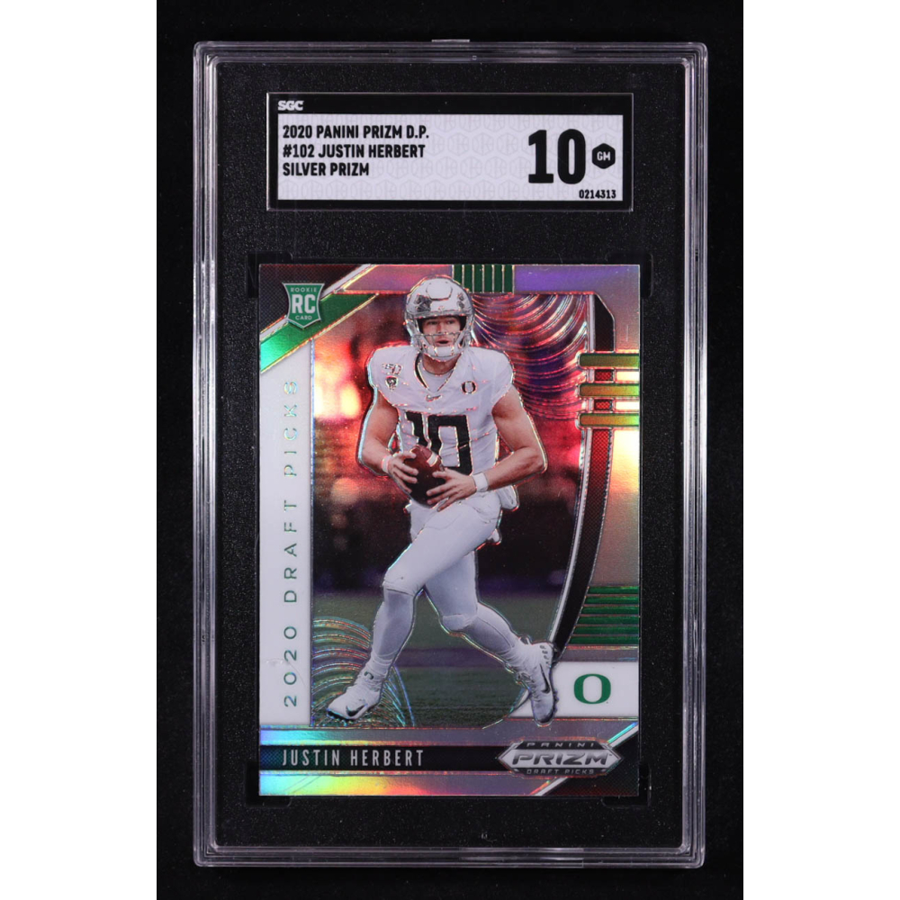 Justin Herbert 2020 Panini Prizm Draft Picks SIlver Prizm #102 RC (SGC 10) at PristineAuction.com