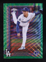 Yoshinobu Yamamoto 2025 Topps Chrome Green Wave Refractors #179 #22/99 at PristineAuction.com