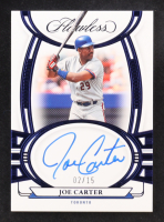 Joe Carter 2023 Panini Flawless Flawless Signature Materials Sapphire #52 #02/15 at PristineAuction.com